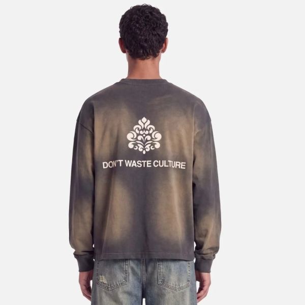 Don’t Waste Culture Fade Longsleeve T-shirt Grau