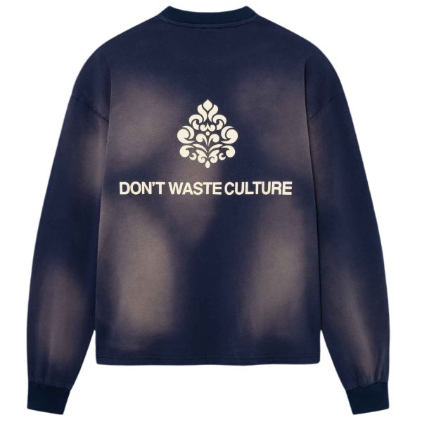 Don’t Waste Culture Fade Langarm-T-shirt Marine