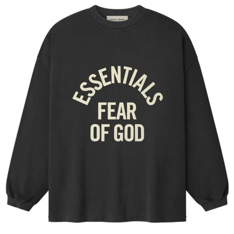 Fear Of God Essentials Campus 90's Longsleeve T-shirt Schwarz