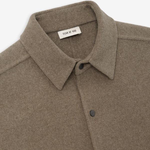 Fear Of God Wool Cashmere Overshirt Bruin