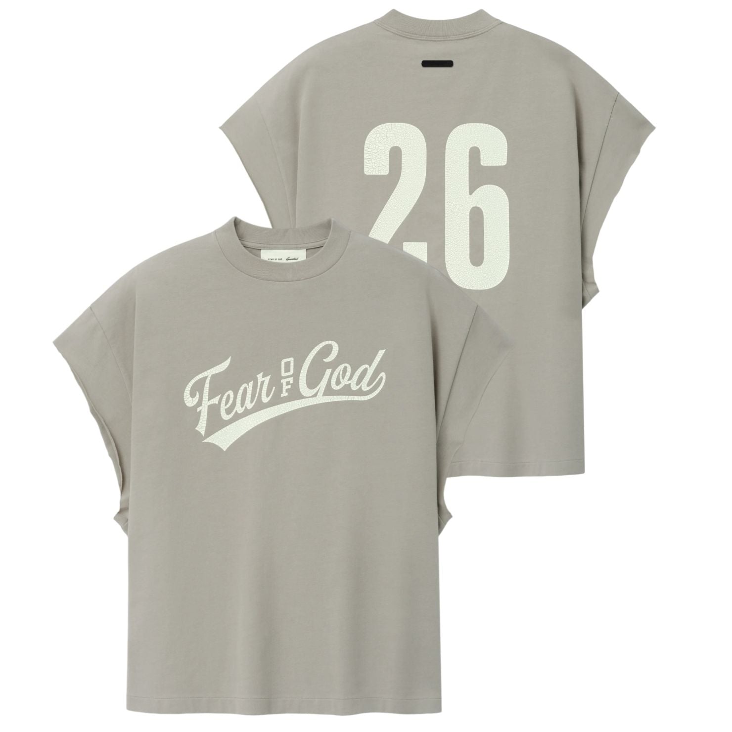 Fear Of God Essentials Cut Off 90's T-shirt Grau