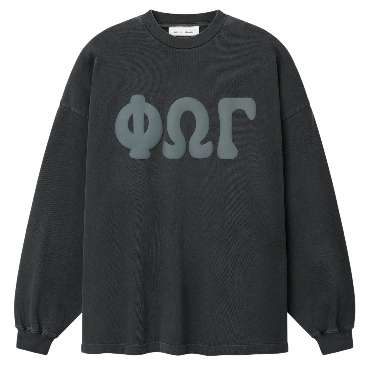 Fear Of God Essentials Merch Washed Longsleeve T-shirt Anthrazit