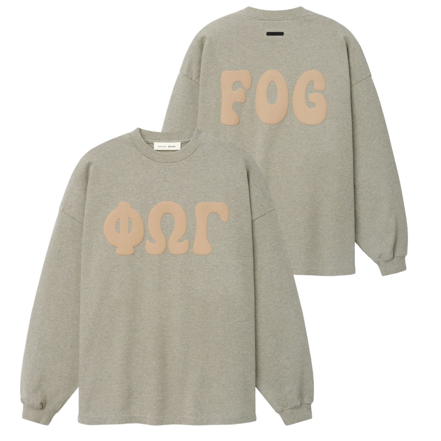 Fear Of God Essentials Merch Washed Longsleeve T-shirt Grau