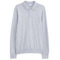 Filippa K Knitted Longsleeve Polo Grijs
