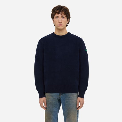 Flâneur Badge Knit Sweater Navy
