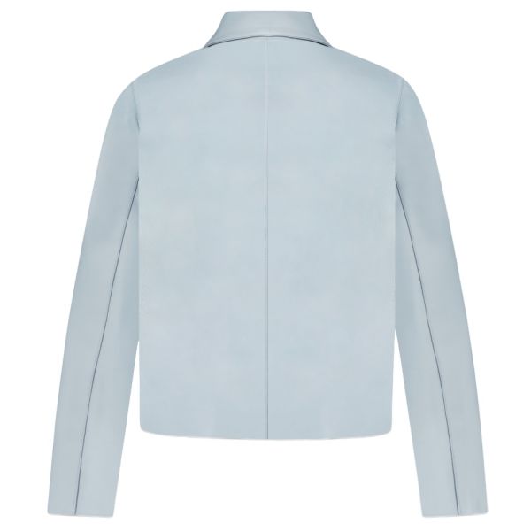 Flâneur Leather Blouson Worker Jack Blauw