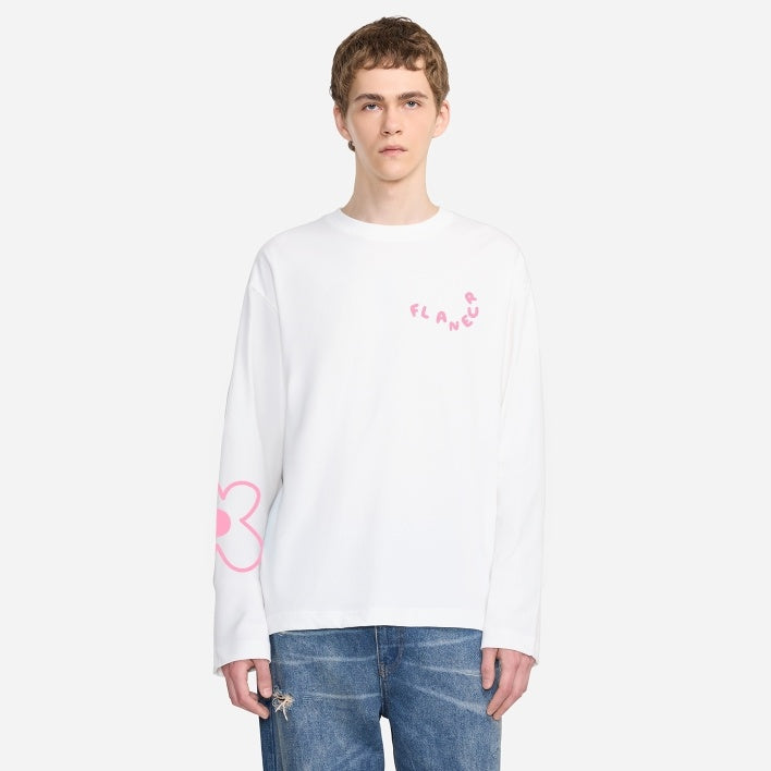 Flâneur Blossom Longsleeve T-shirt Weiß