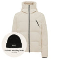 Genti Cross Rib Structured Puffer Offwhite