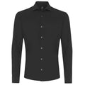 Genti Fresno Skin Fit Overhemd Zwart