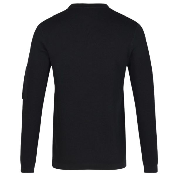Genti Round Pocket Sweater Zwart