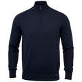 Genti Turtle Zip Sweater Navy