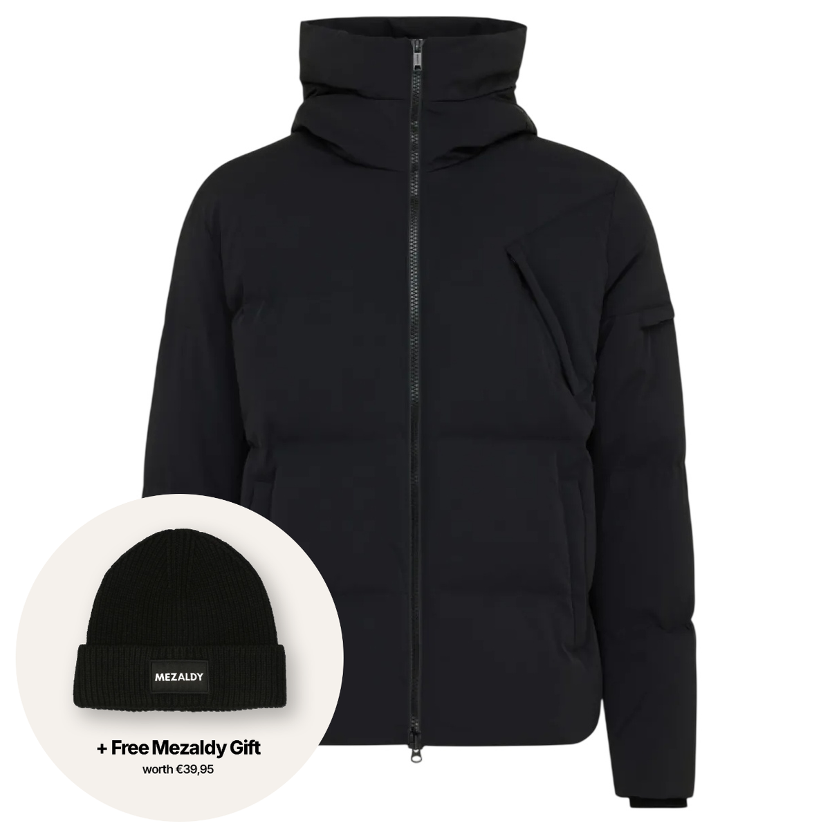 Genti Cross Puffer Schwarz