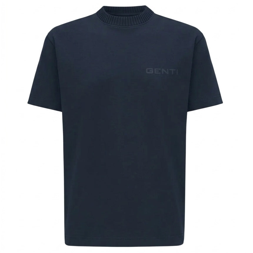 Genti Embroidered Logo T-shirt Marine
