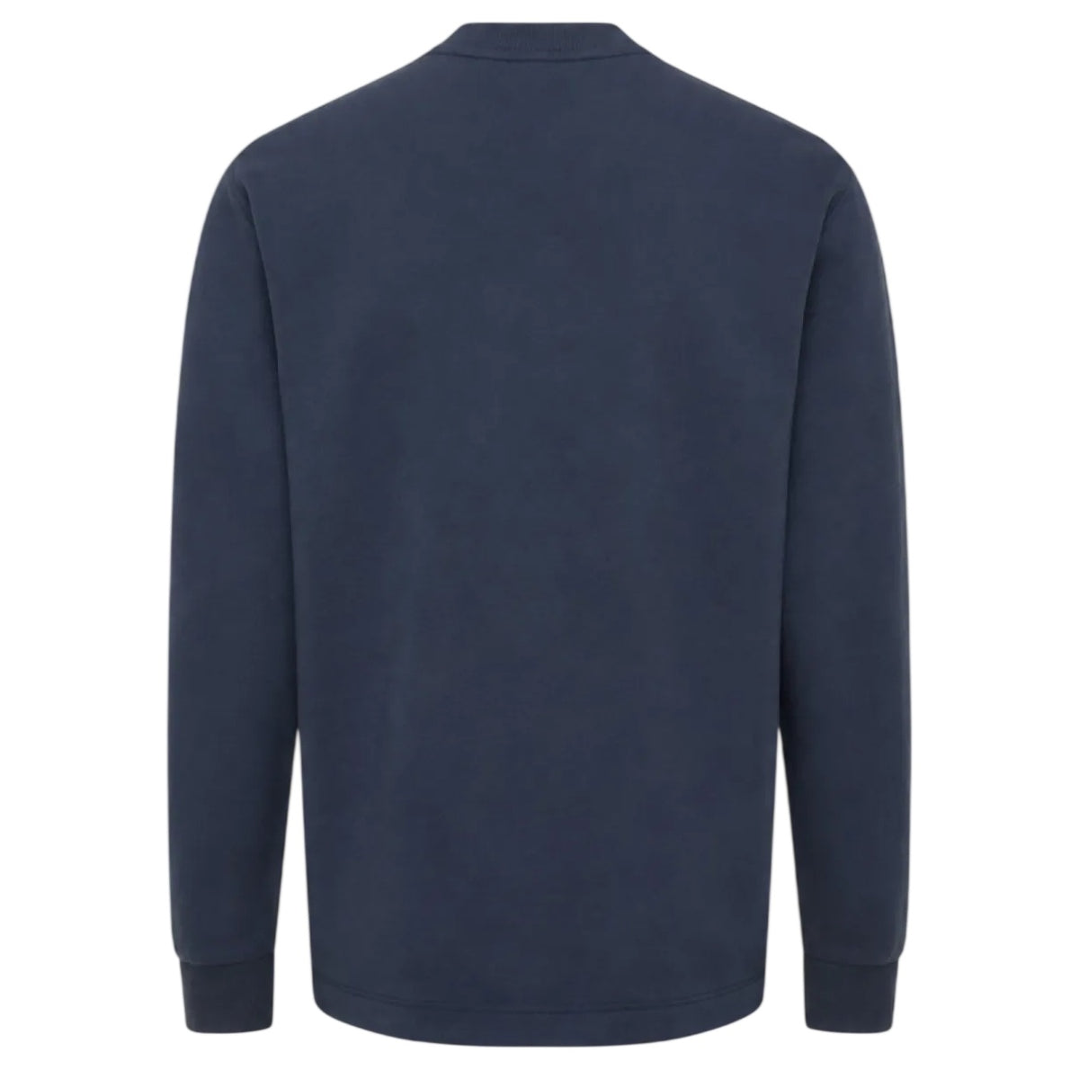 Genti Logo Langarm-T-shirt Dunkelblau