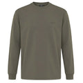 Genti Logo Langarm-T-shirt Dunkelgrün