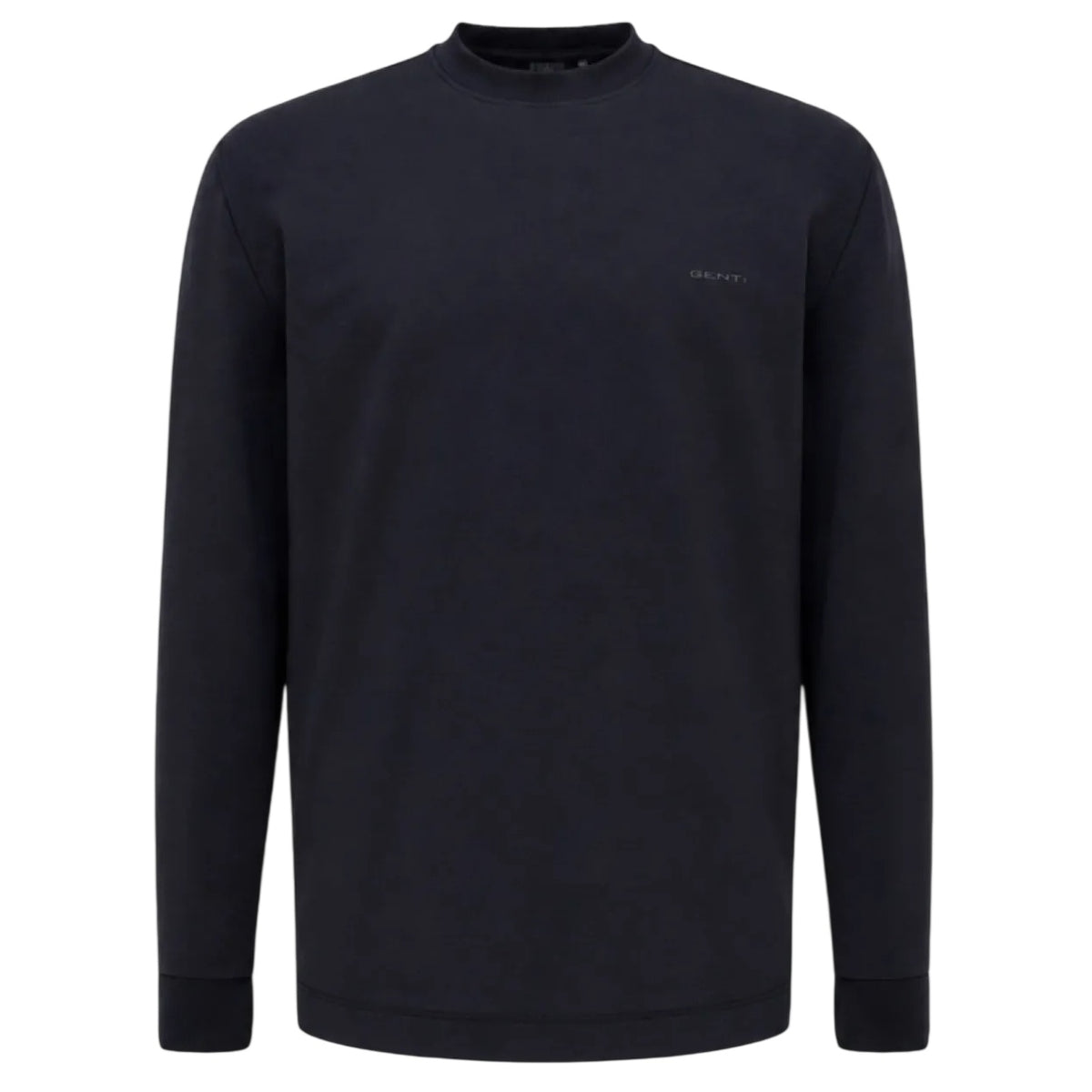 Genti Logo Langarm-T-shirt Schwarz