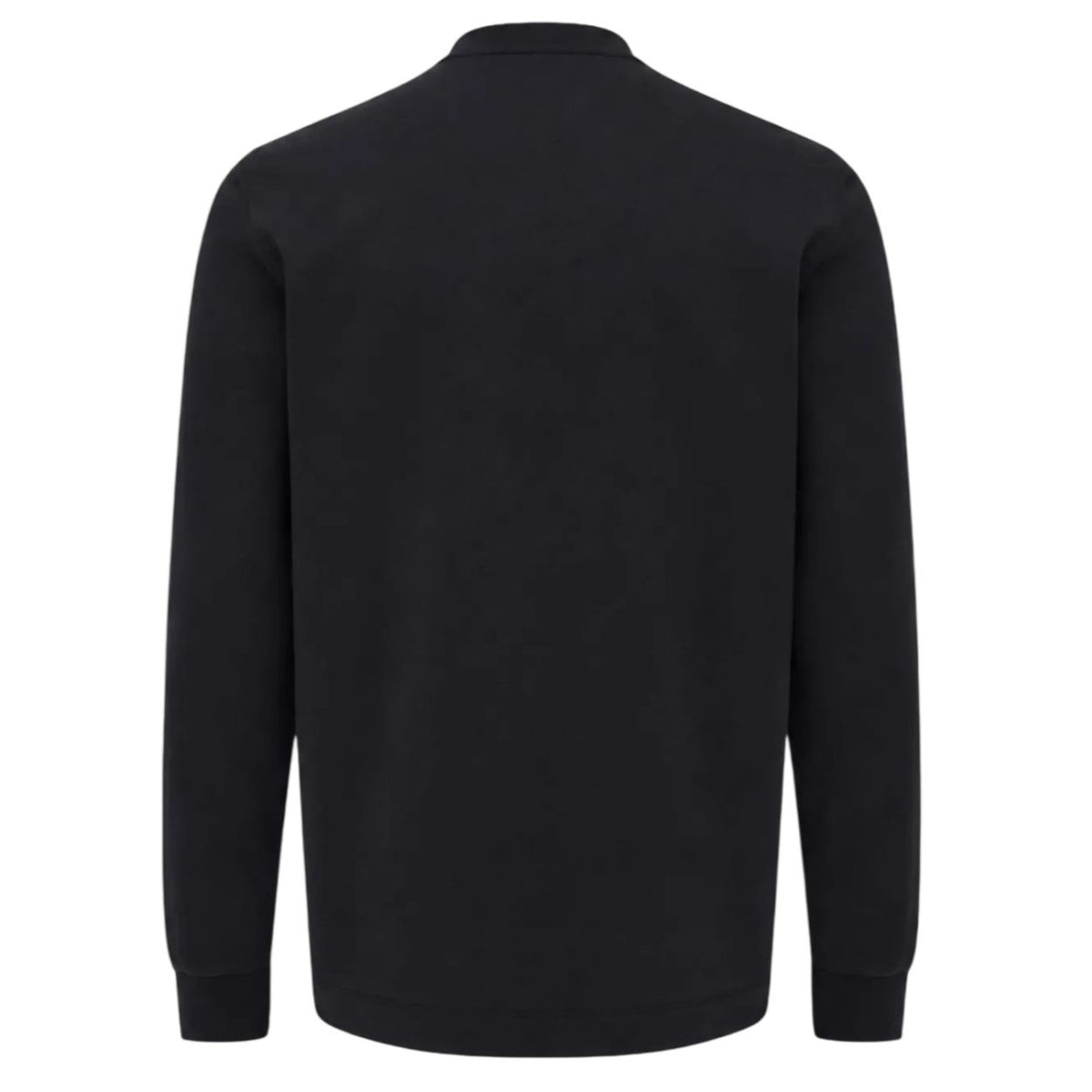 Genti Logo Langarm-T-shirt Schwarz