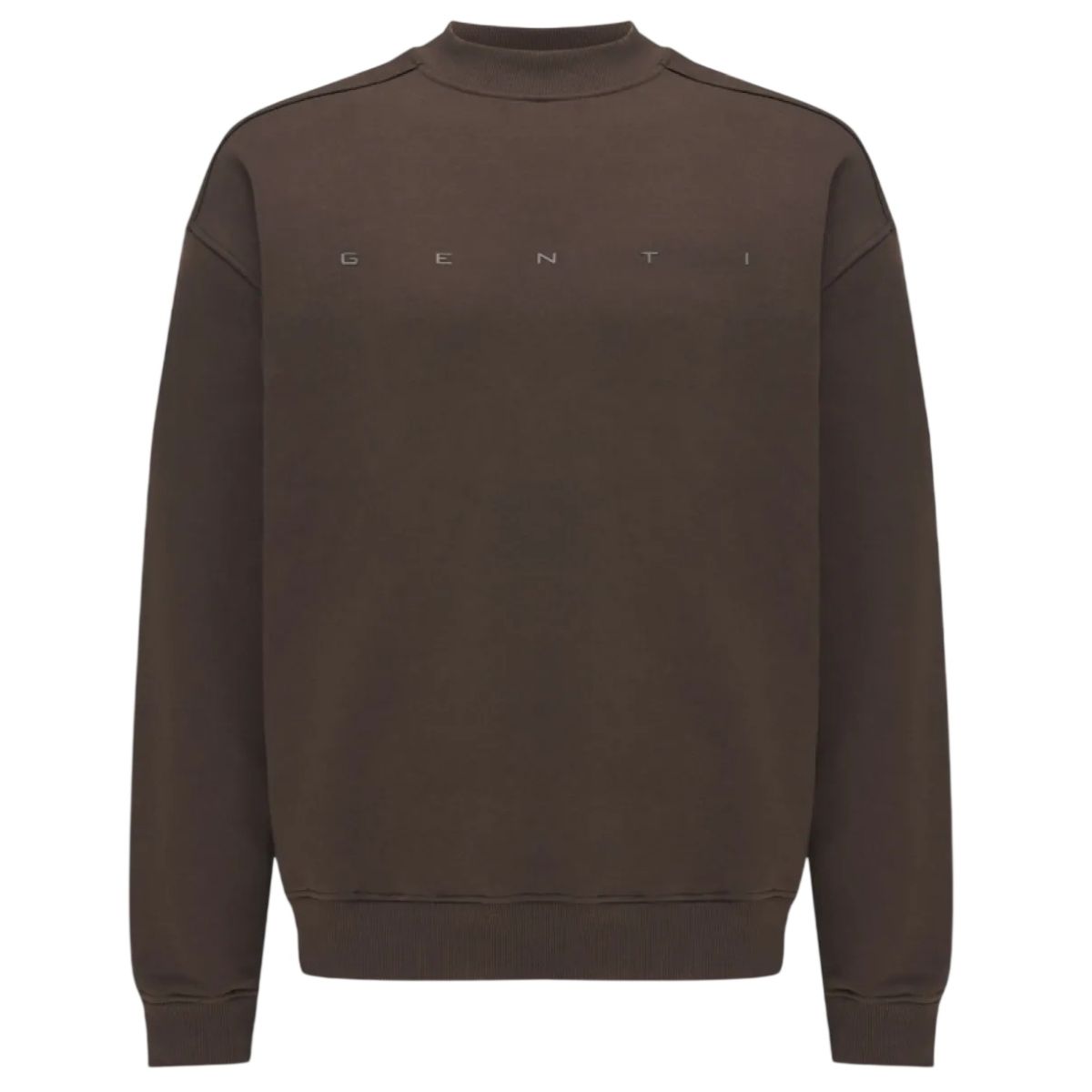 Genti Logo Pullover Braun