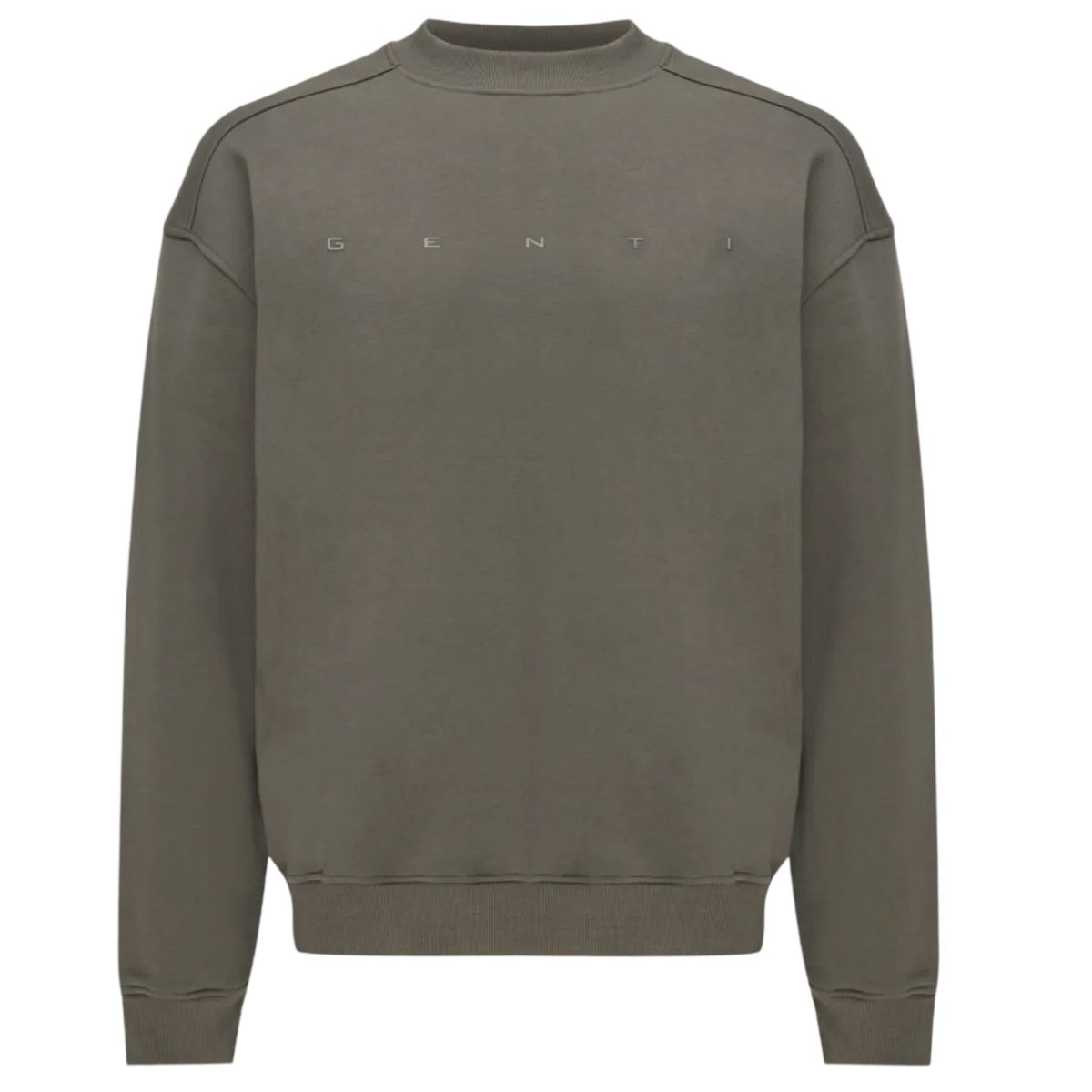 Genti Logo-Pullover Dunkelgrün