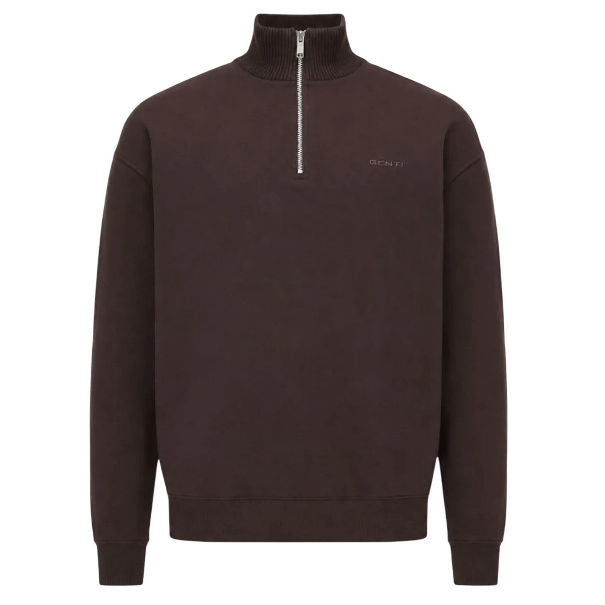 Genti Logo Turtle Half-Zip Pullover Bordeaux
