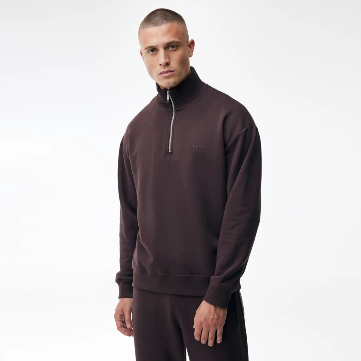 Genti Logo Turtle Half-Zip Pullover Bordeaux