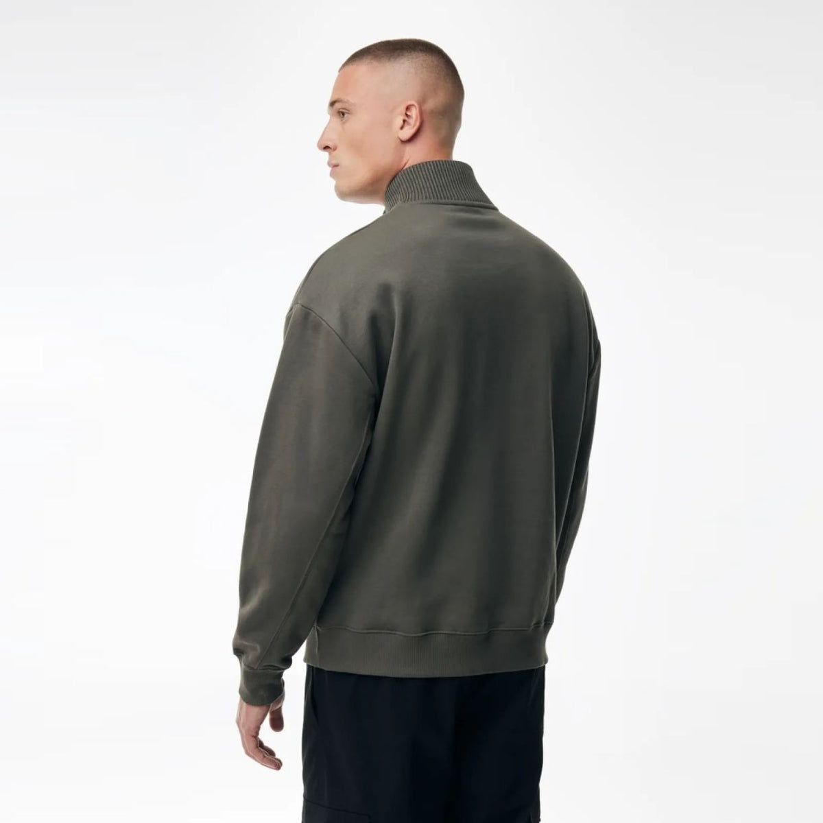 Genti Logo Turtle Half-Zip Pullover Dunkelgrün