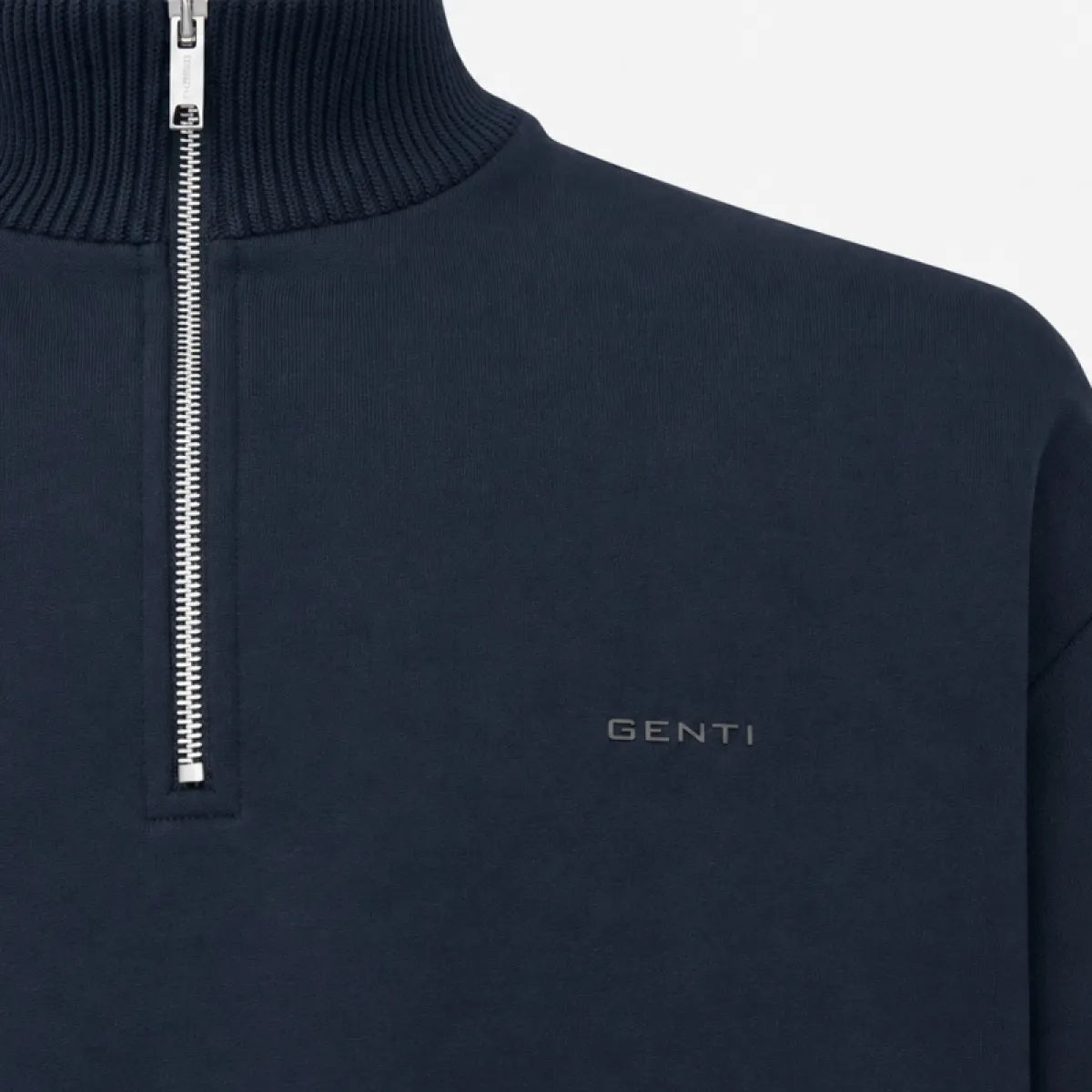 Genti Logo Turtle Half-Zip Pullover Marine