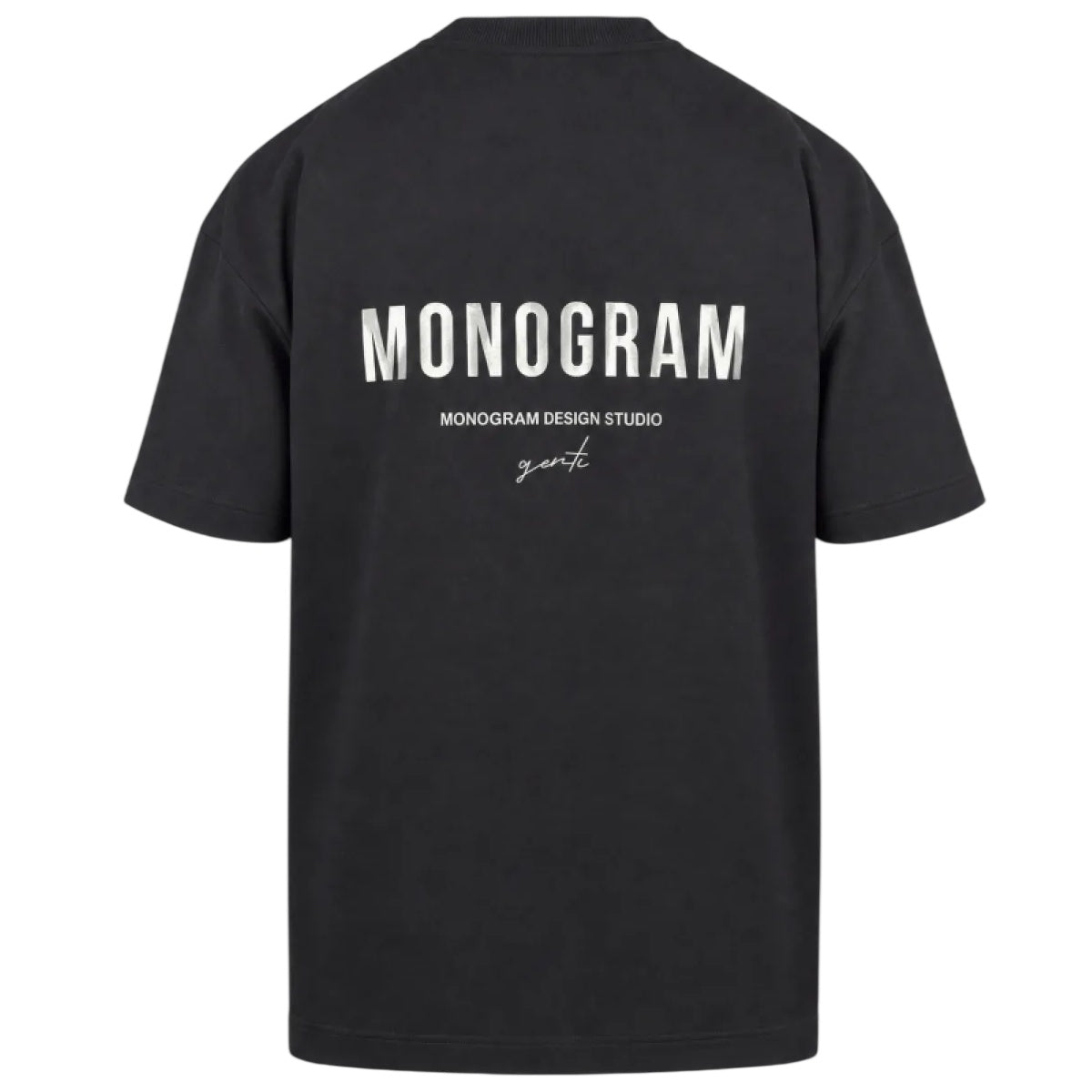 Genti Monogramm Chrome T-Shirt Schwarz