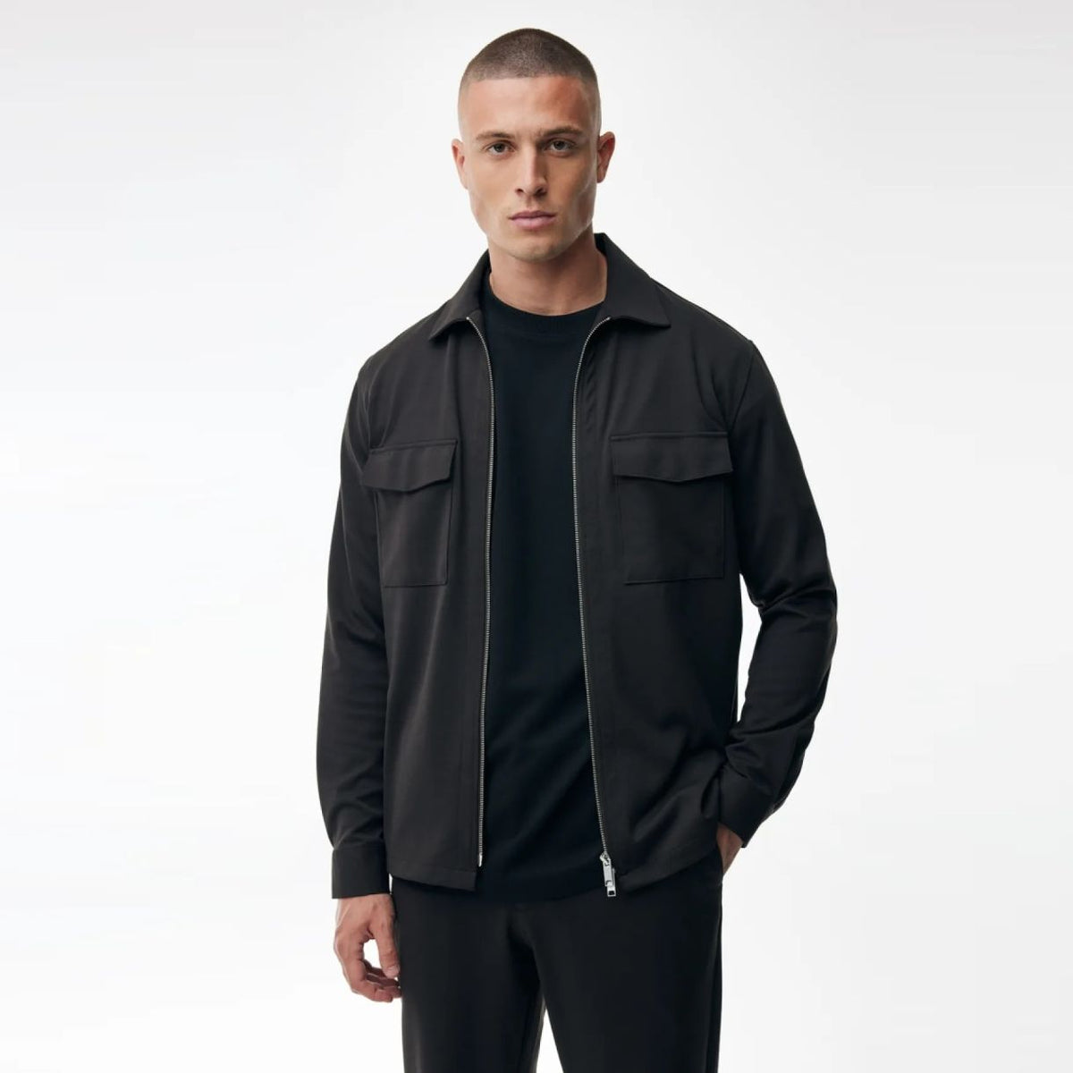 Genti Oaks Zip Überhemd Braun