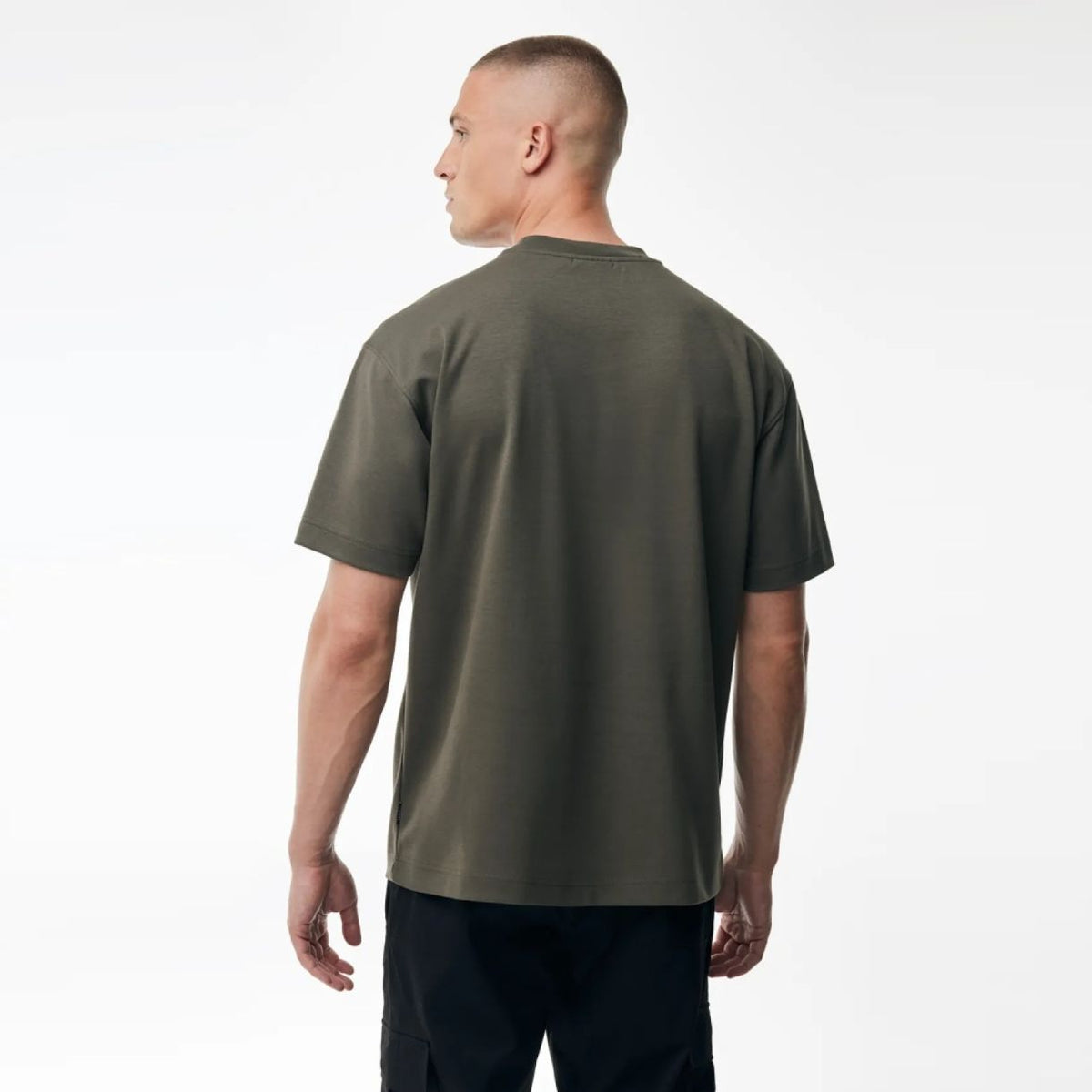 Genti Relaxed Fit T-shirt Dunkelgrün