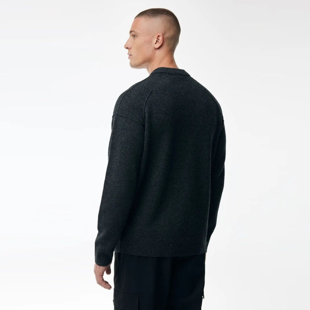 Genti Relaxed Wool Blend Pullover Anthrazit