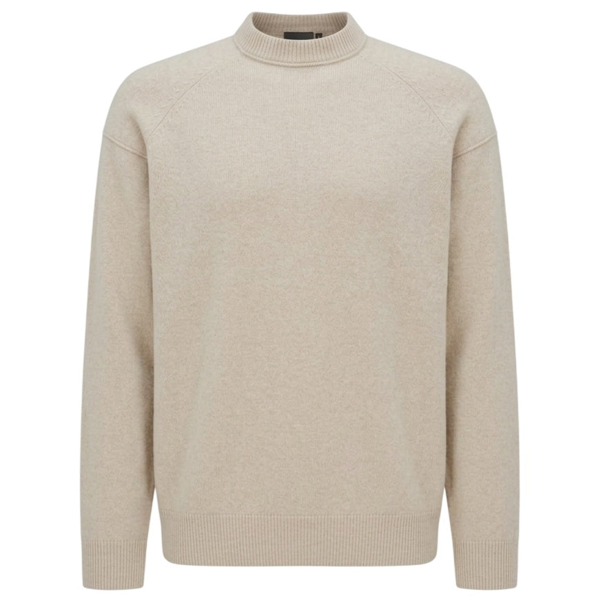 Genti Relaxed Wool Blend Pullover Beige