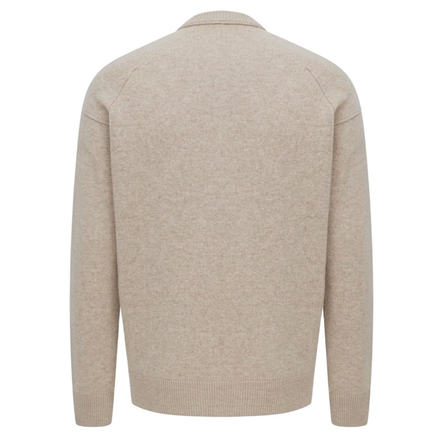Genti Relaxed Wool Blend Pullover Beige