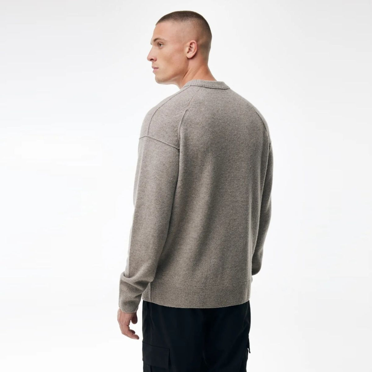Genti Relaxed Wool Blend Pullover Braun