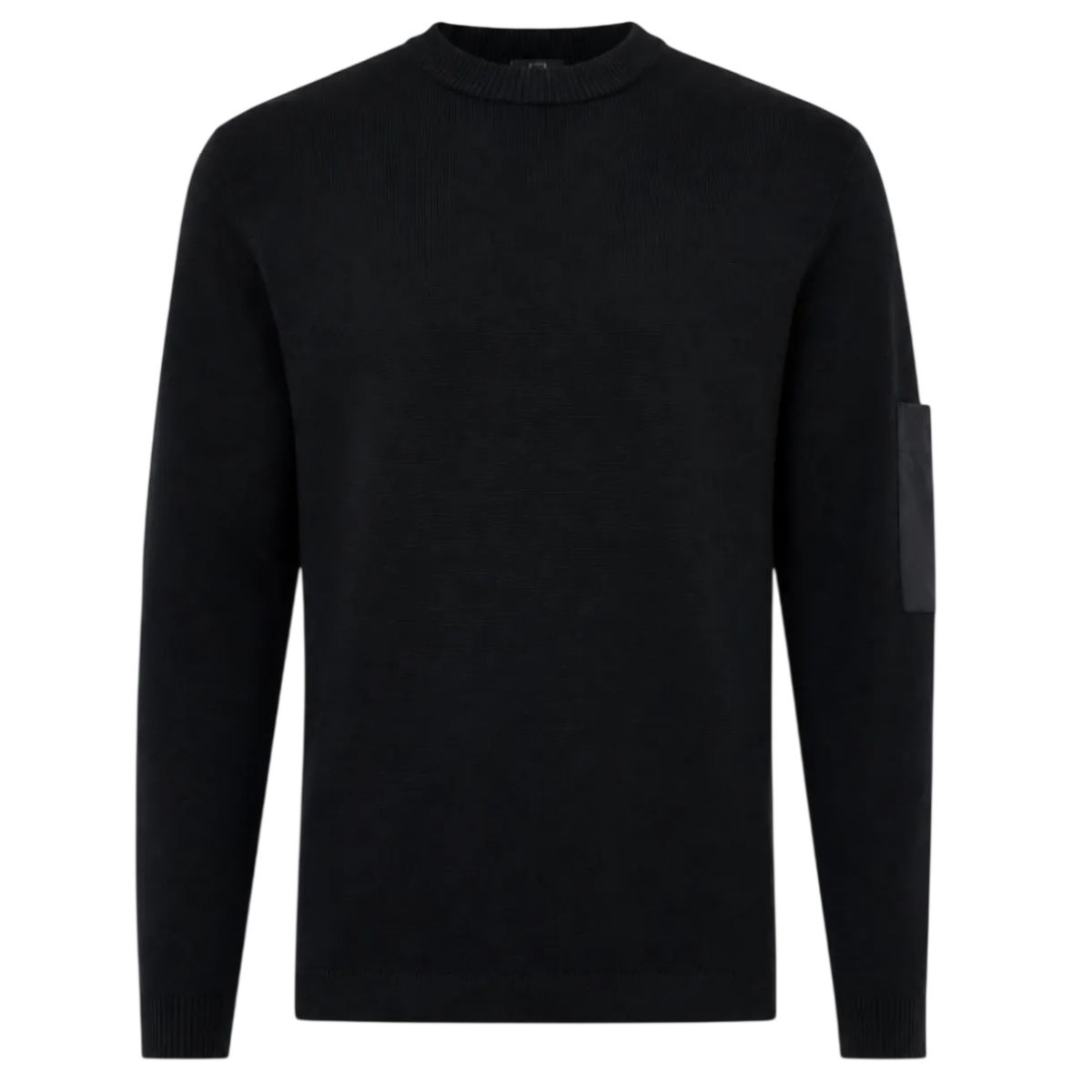 Genti Round Pocket Pullover Schwarz