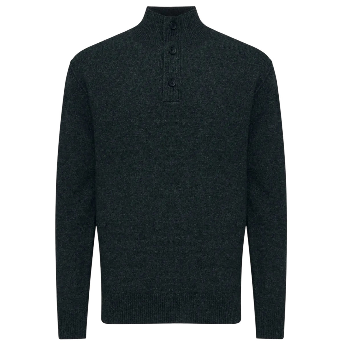 Genti Turtle 3 Buttons Pullover Anthrazit