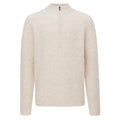 Genti Turtle Monogram Half-Zip Pullover Offwhite