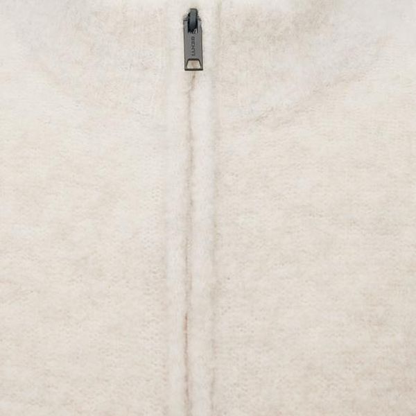 Genti Turtle Monogram Half-Zip Pullover Offwhite