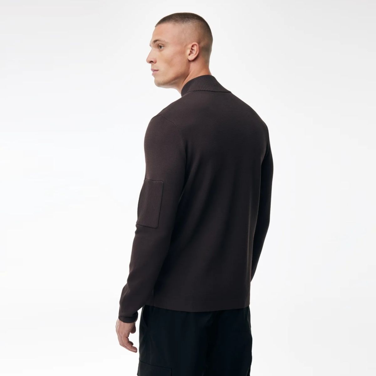 Genti Turtle Zip Pullover Bordeaux