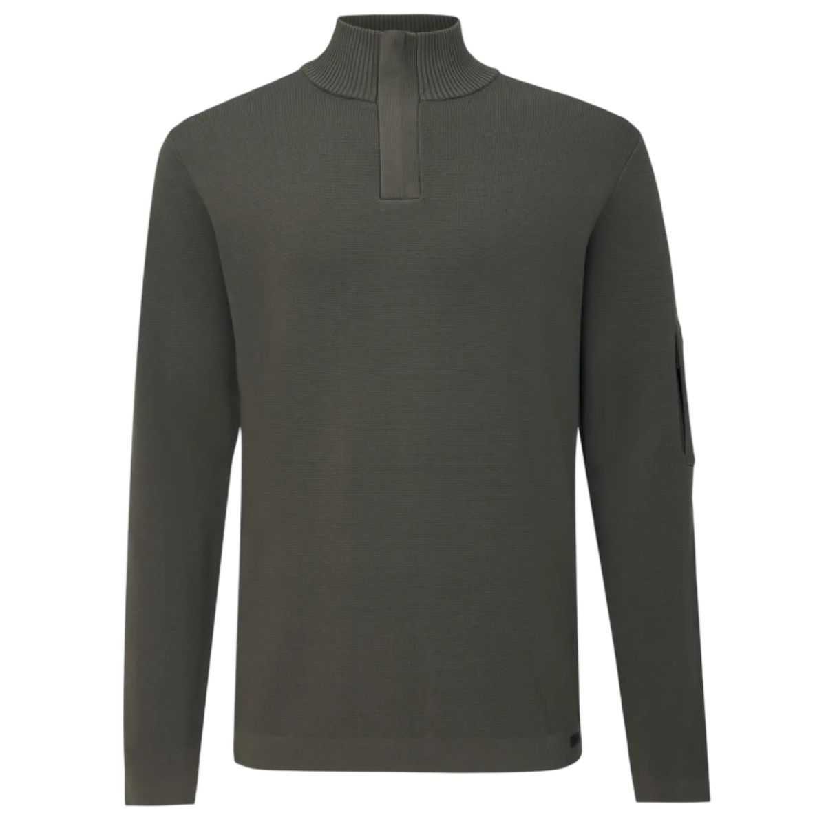 Genti Turtle Zip Pullover Dunkelgrün