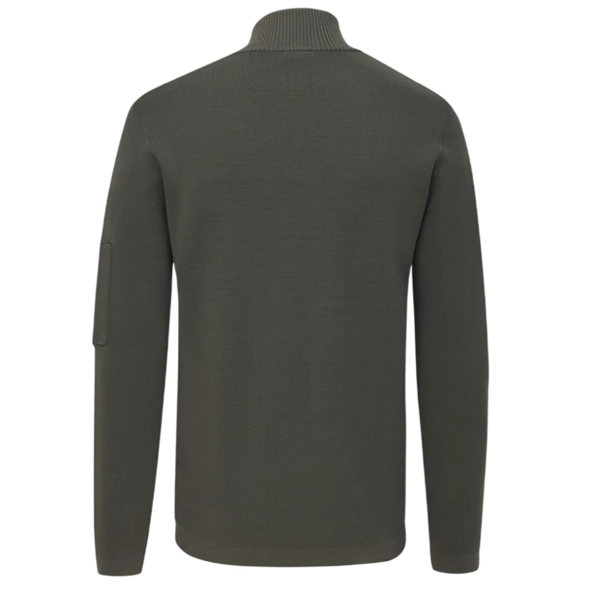 Genti Turtle Zip Pullover Dunkelgrün