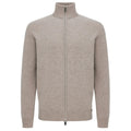 Genti Turtle Zip Weste Braun