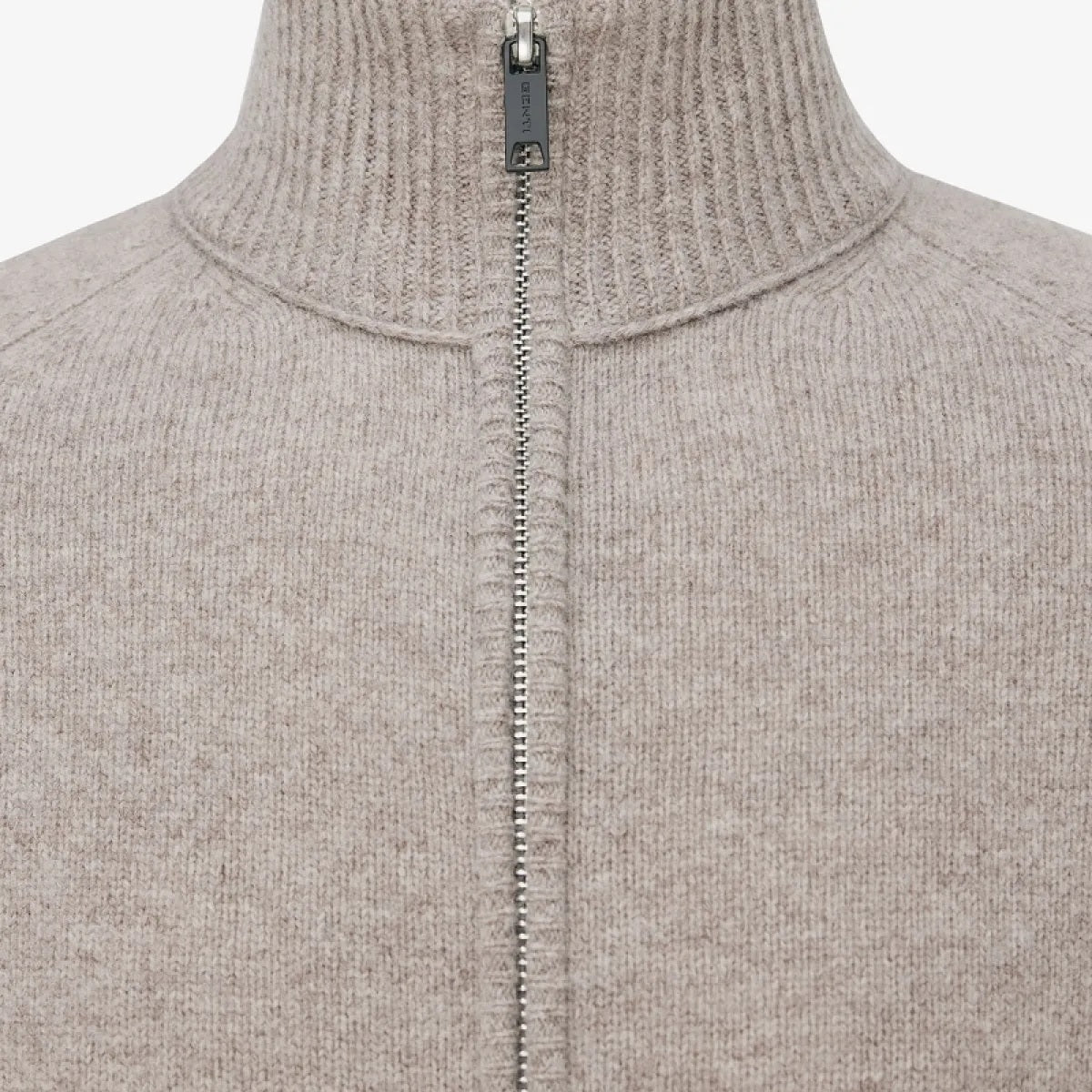 Genti Turtle Zip Weste Braun