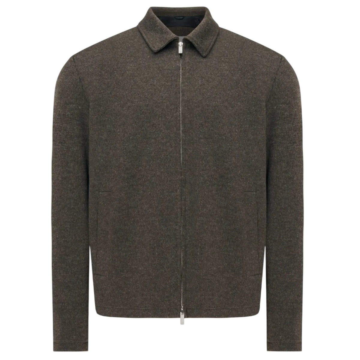 Genti Viper Monogram Überhemd Braun