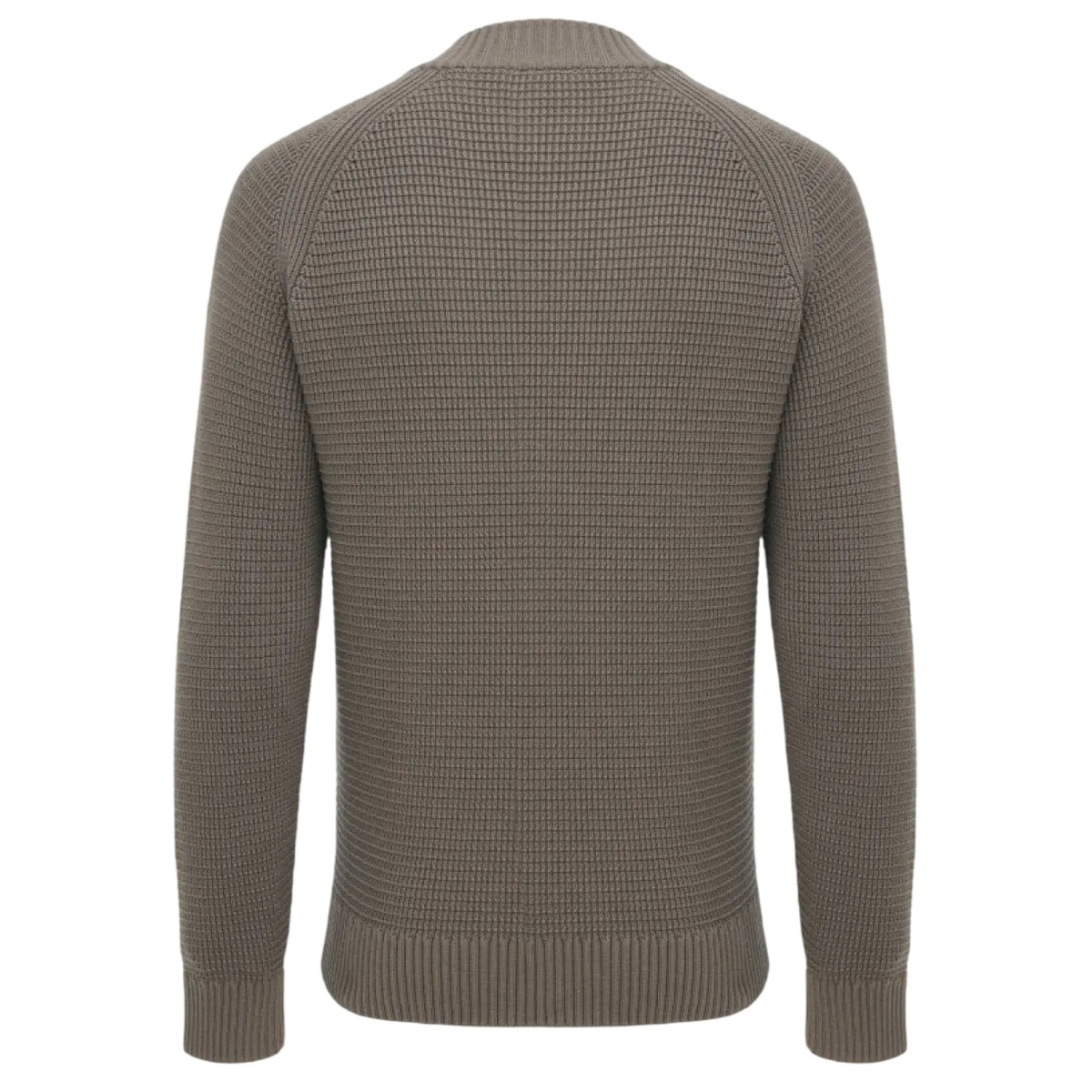 Genti Waffelstruktur-Pullover Braun
