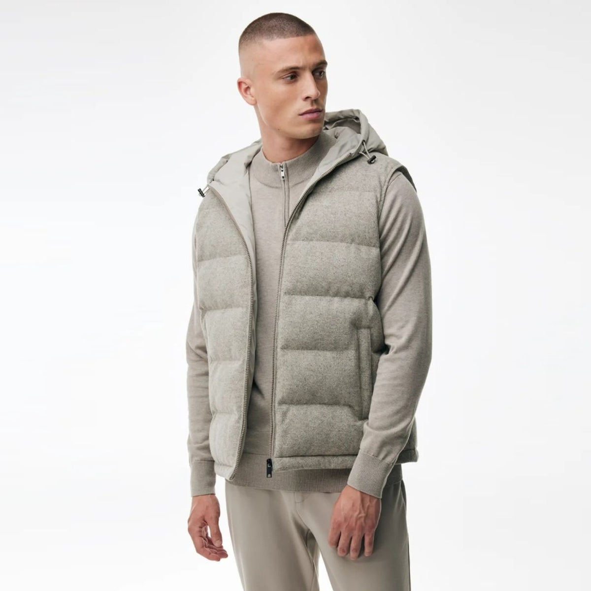 Genti Wool Brody Bodywarmer Beige