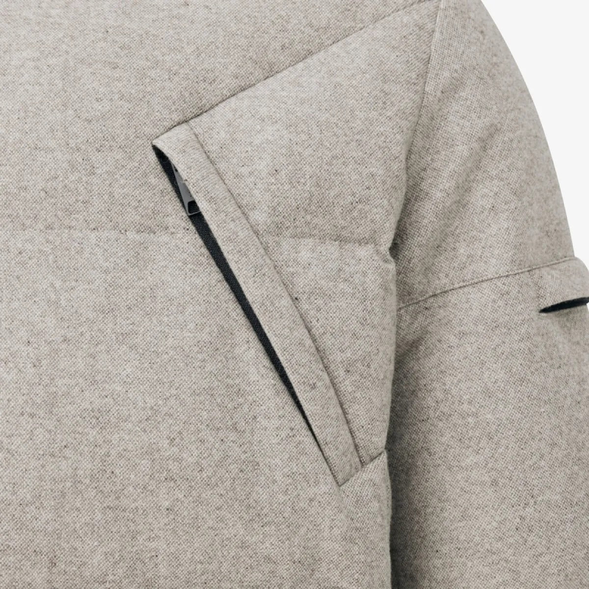 Genti Wool Cross Puffer Beige