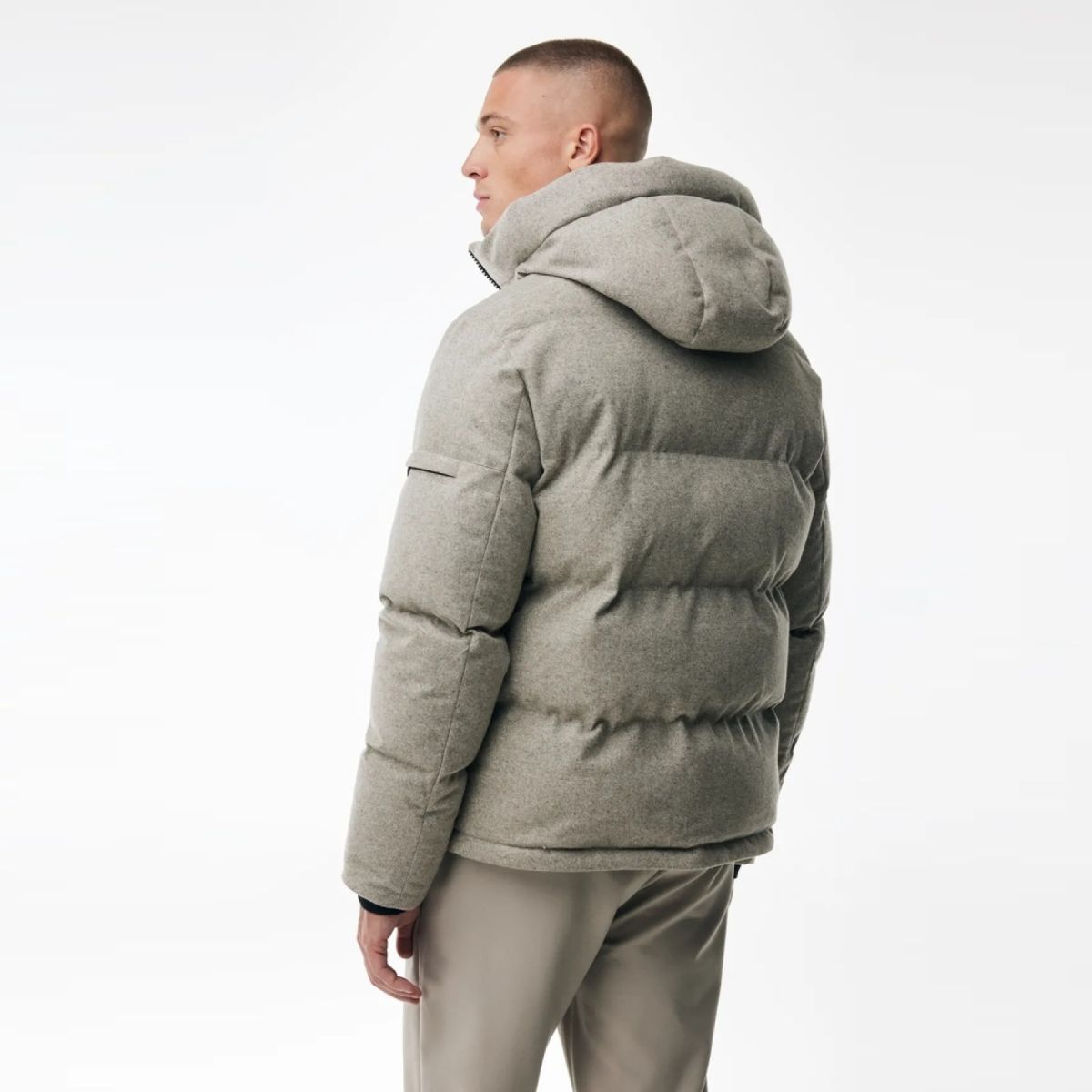 Genti Wool Cross Puffer Beige