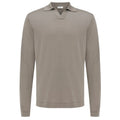 Gentiluomo No Buttons Langarm-Poloshirt Braun