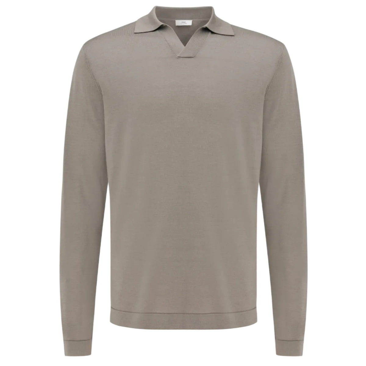 Gentiluomo No Buttons Langarm-Poloshirt Braun